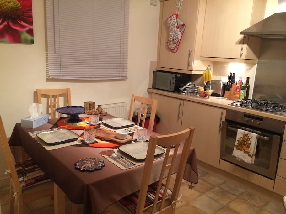 Kitchen & dining area for your hunger needs.