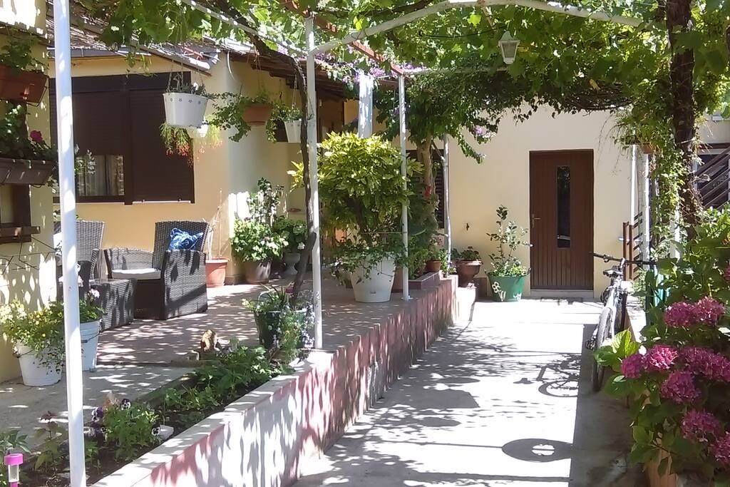 From entrance door