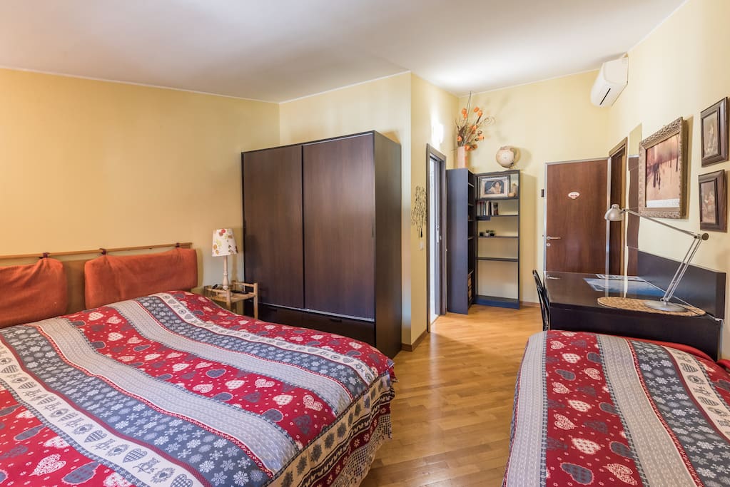 Room with private outside bathroom