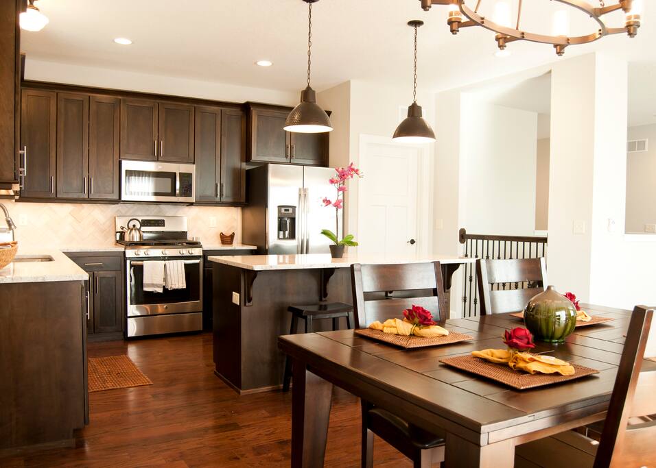 A gourmet kitchen.