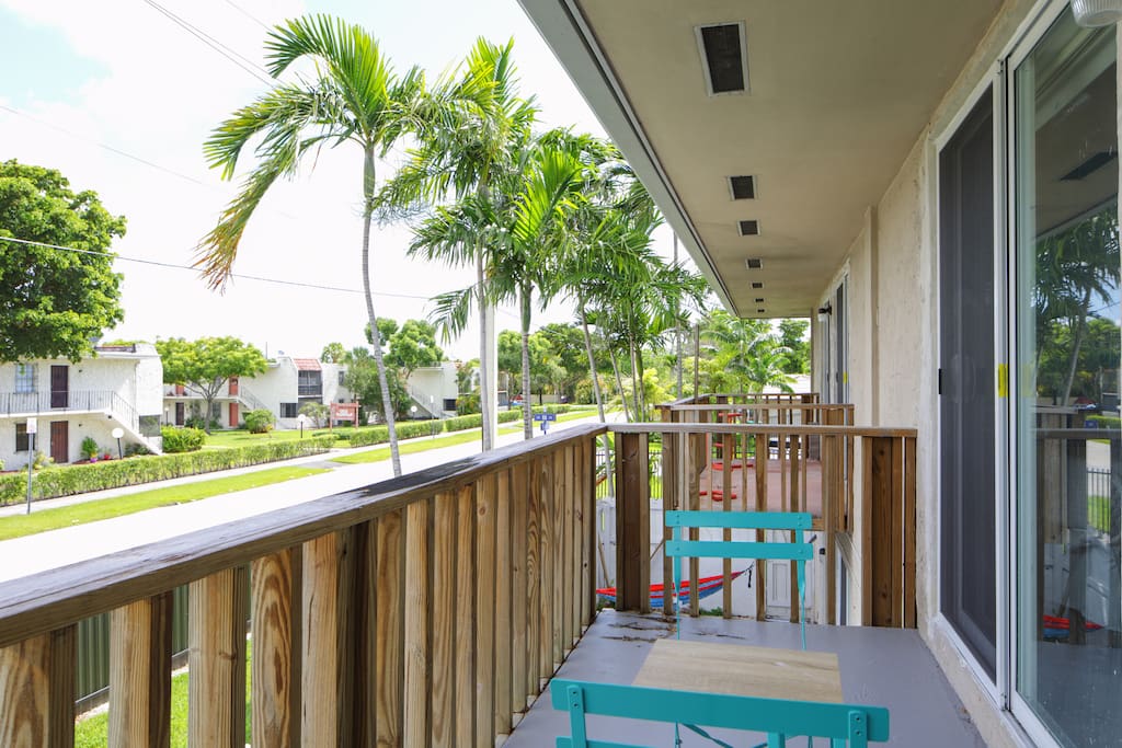 Private balcony with seating