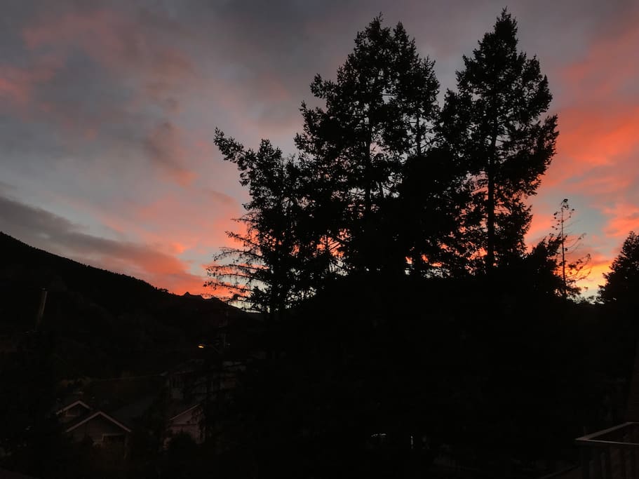 Typical sunset from the deck