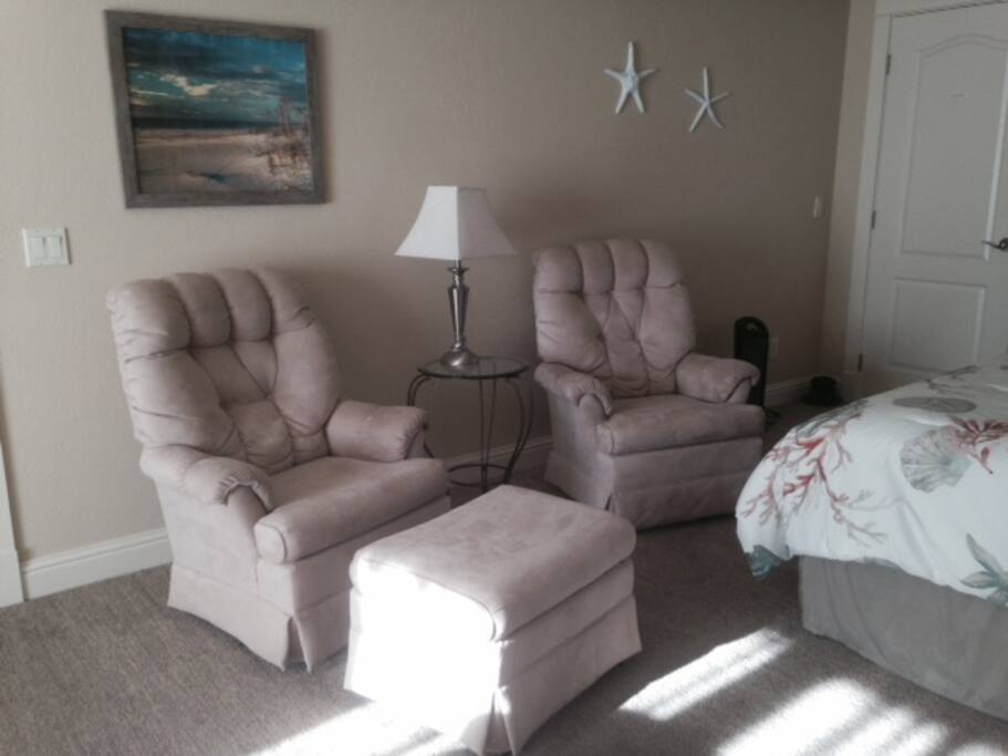 Sitting area for reading or watching TV