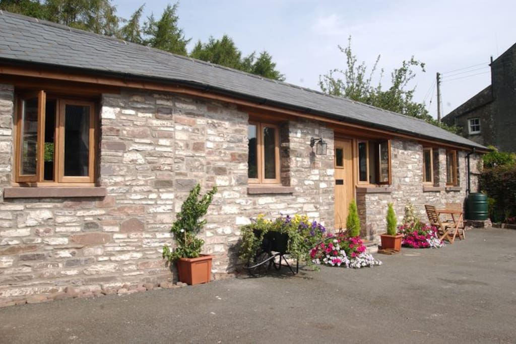The outside of the front of the property