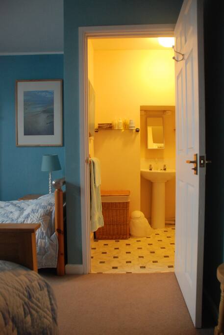 View into the en suite of the second double room