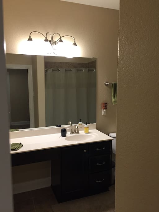 Full size bathroom with shower or tub