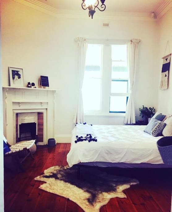 Your room! Tucked at the top of the house with practically your own door!