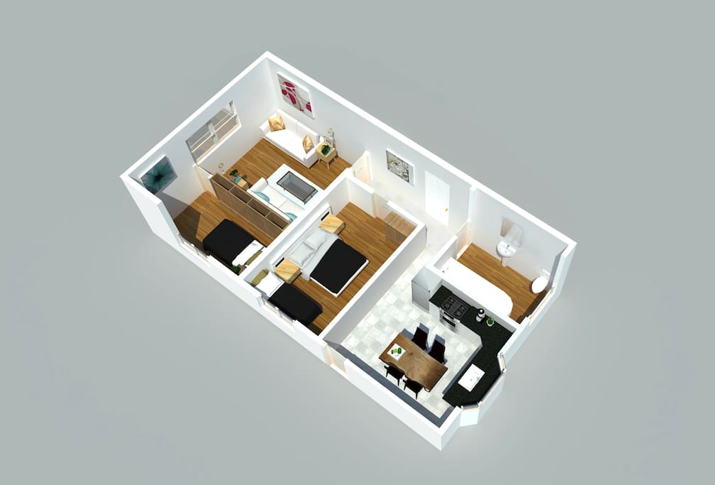 Amazing light and bright flat