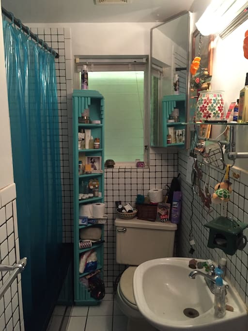 bathroom with awesome chlorine free oxygenating shower