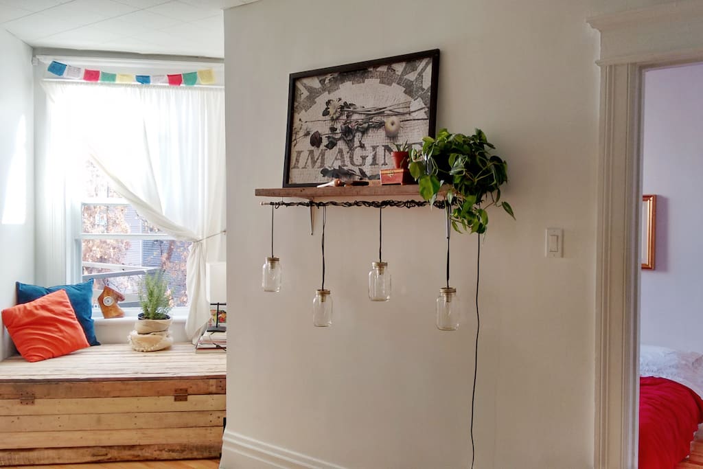 Curl up with a book or your laptop in this cozy reading nook, just off the large dining room.