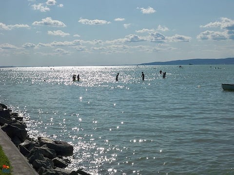 Top Airbnb: Balaton lake view 30 m. from Beach in Fonyód