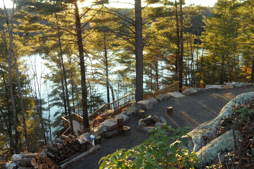 Fireside by lake side