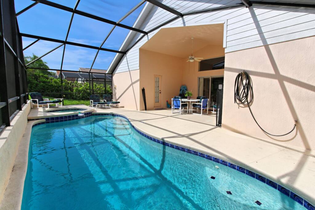 We have a covered lanai and seating to enjoy reading or relaxing in the sun