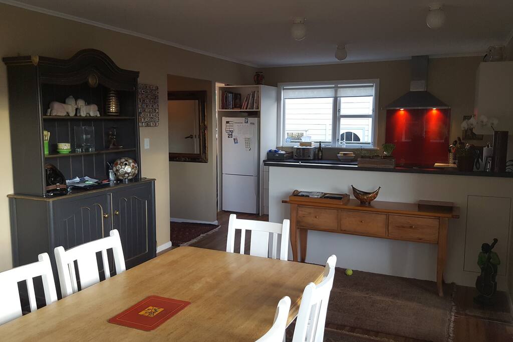 Dining area and kitchen