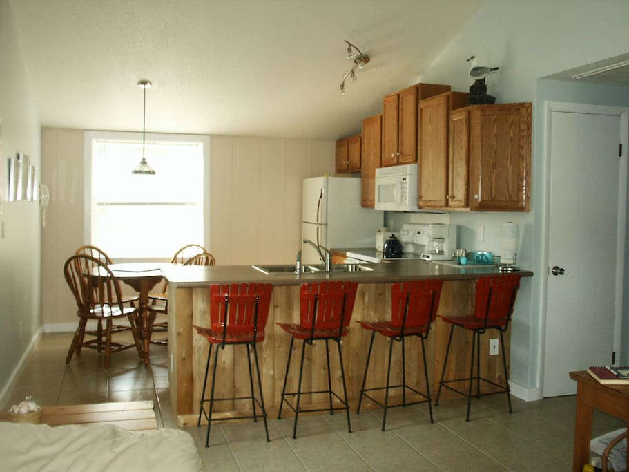 From the living room looking into the kitchen