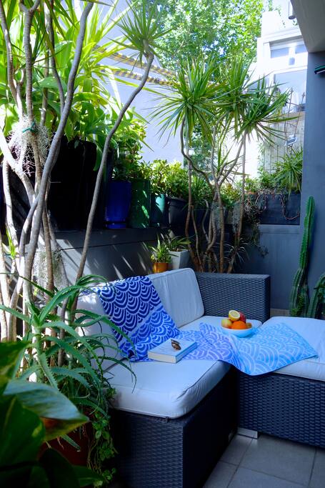 Relax on the private balcony