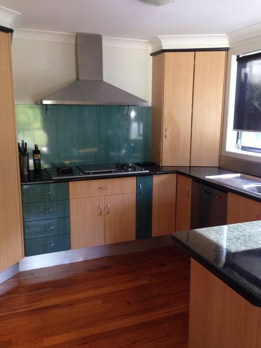 Gourmet kitchen.