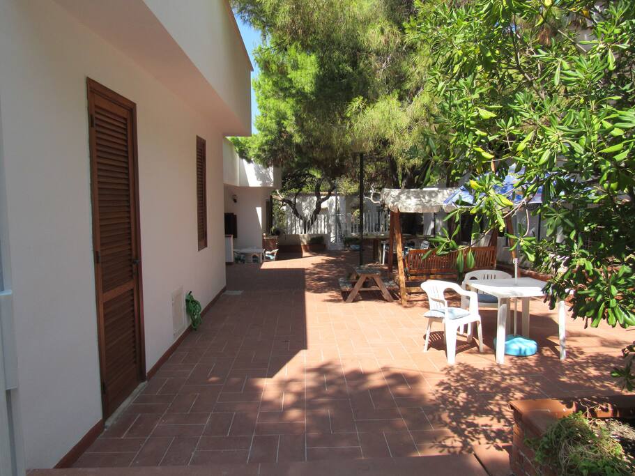 Spacious terrace for outside dinner.