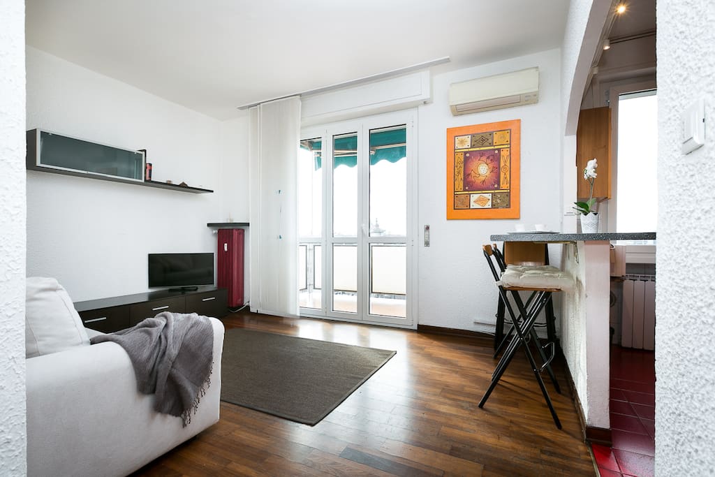 soggiorno con cucina a vista