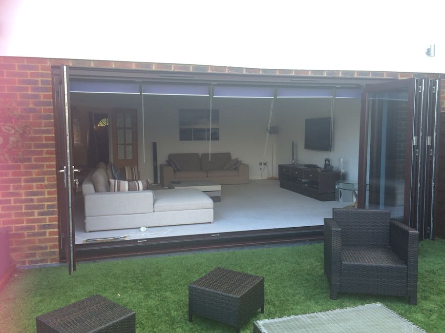 Balcony view into lounge