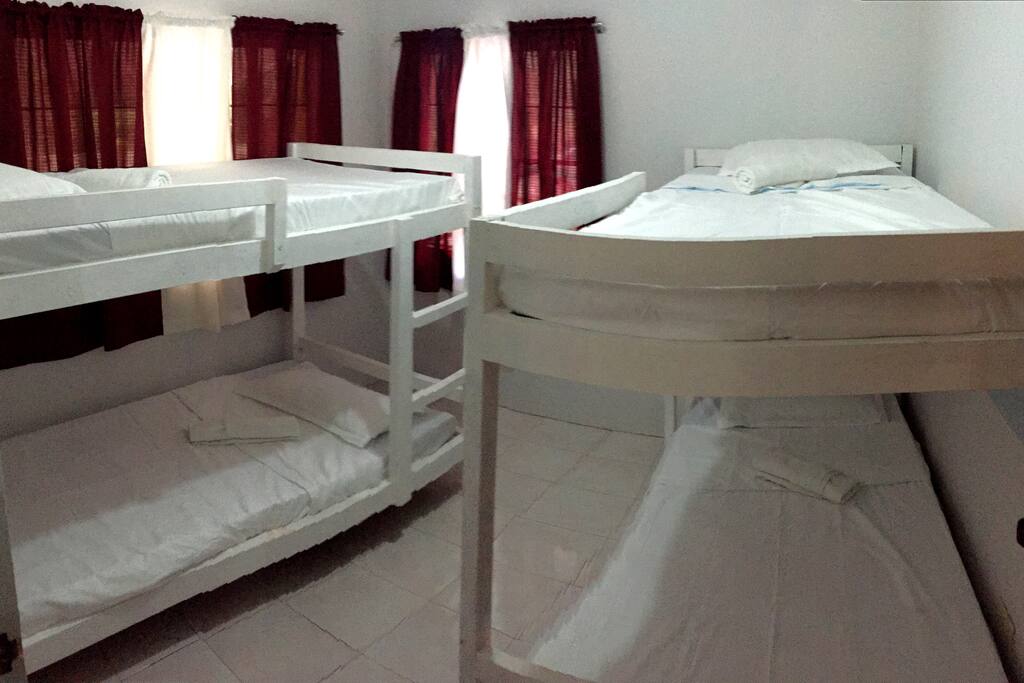 This bedroom is air condition and has 2 bunk beds good for 4pax.