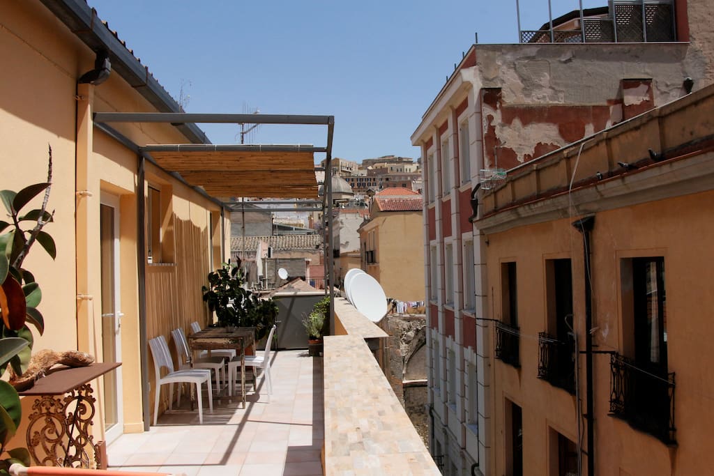 Vista del quartiere di Castello dal terrazzo.