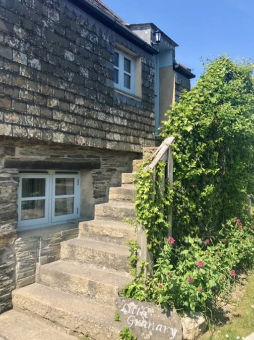 Steps up to Kitchen Door