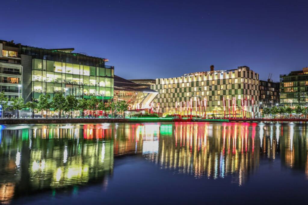 A few minutes walking to Grand Canal Dock