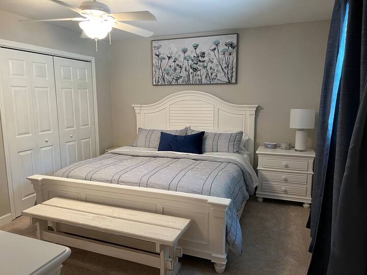Master Suite King bed with ensuite located on main floor. 