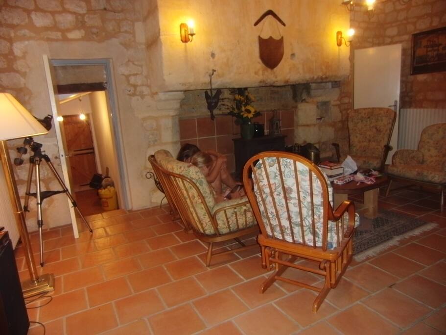 Main room fireplace