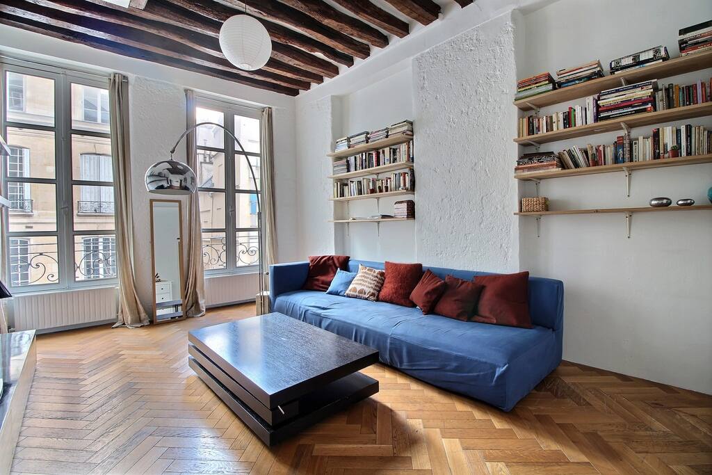 Living room luminous with large sofa