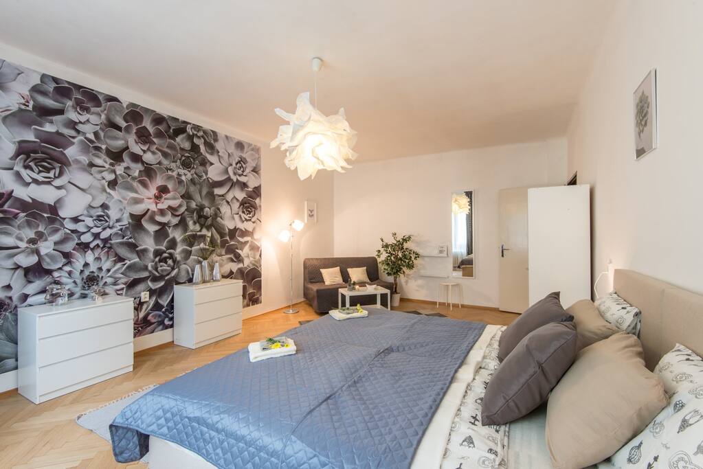 The first bedroom with beautiful design and details!