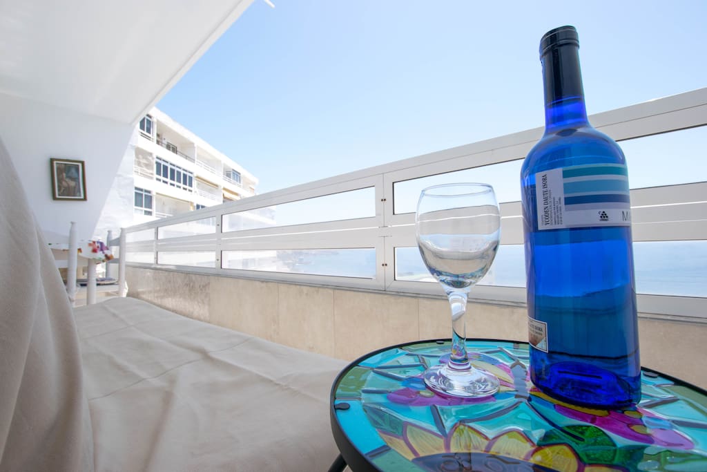 Terrace with ocean views