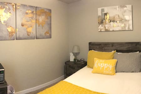 Cozy clean bed and bath in a house built 2018