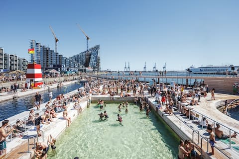 Aarhus beachhouse - 180-degrees sea & harbor view