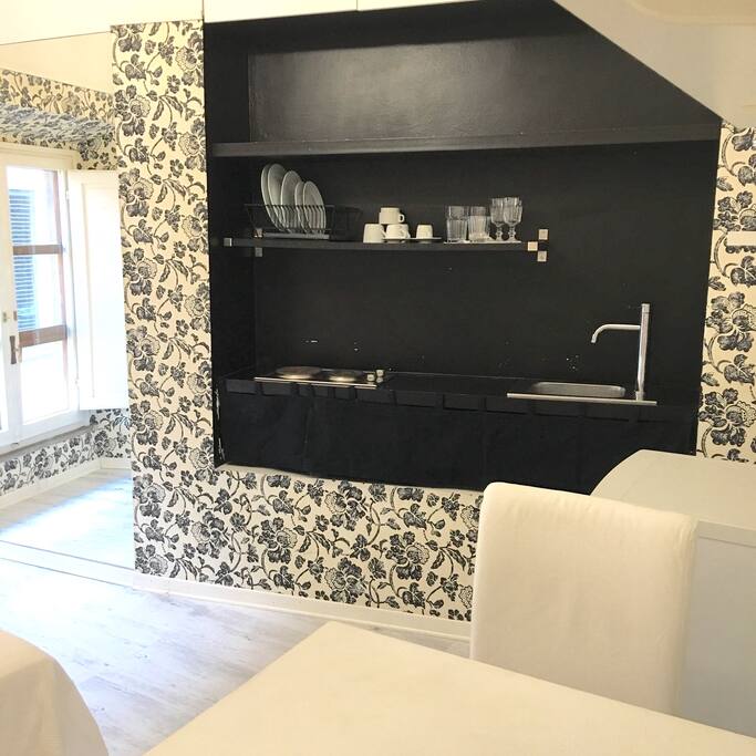 Kitchenette in the studio apartment