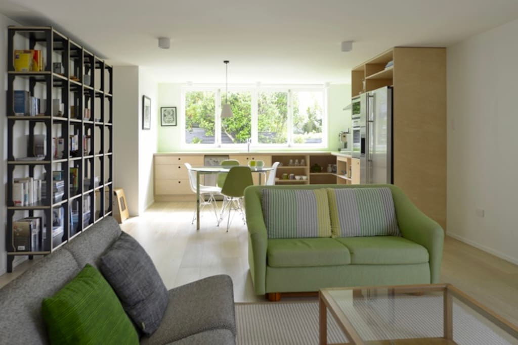 Large open plan living and kitchen