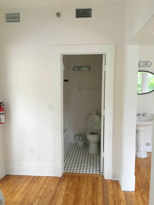 Private bathrooms in each room.