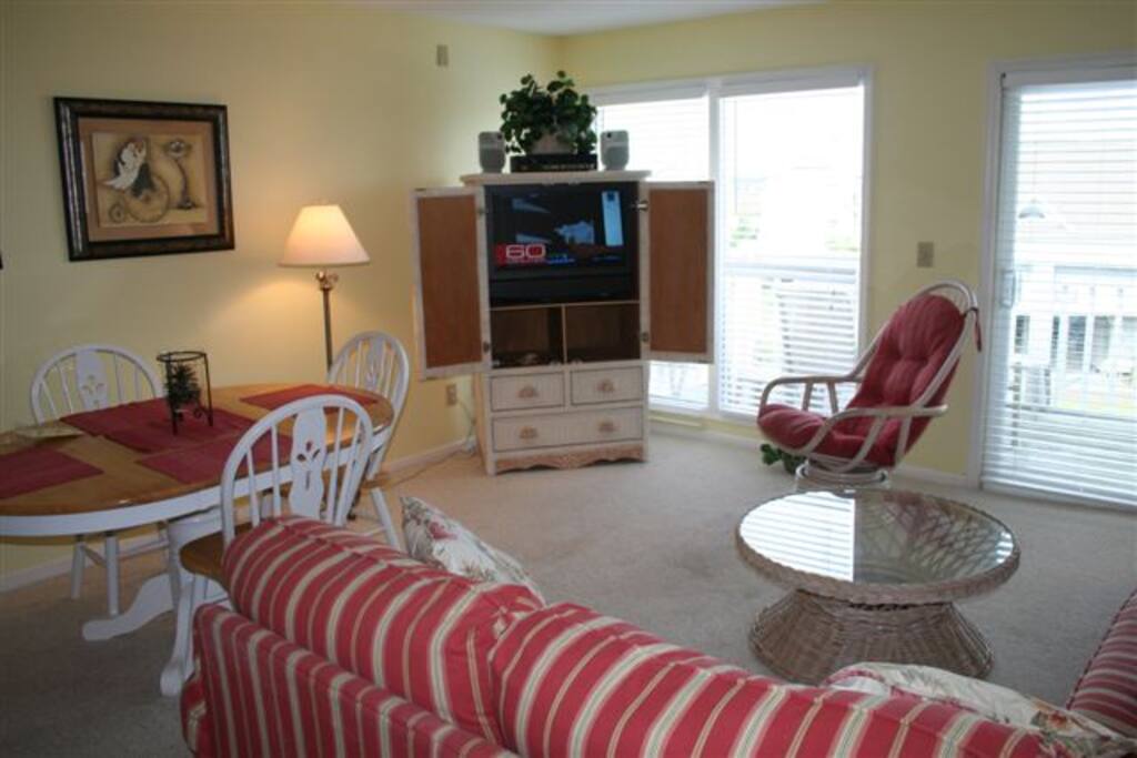 Dish Network with HBO, Showtime, Cinamax and about a billion channels nobody ever watches. Free Wi-Fi too.