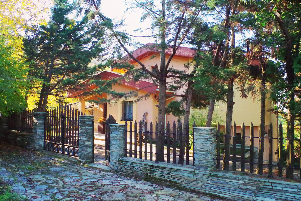 The front entrance of the house
