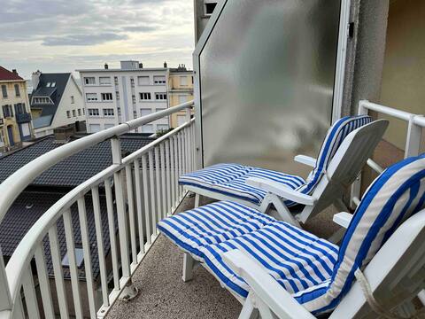 Bellevue: T3 sea view, Private car park, Wimereux