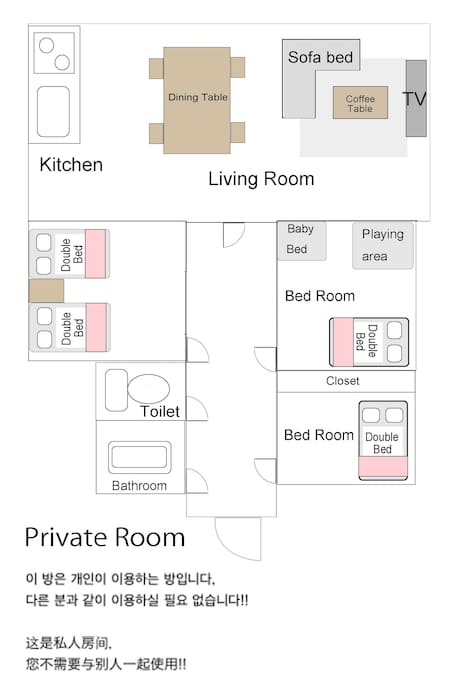floor map
房間平面圖