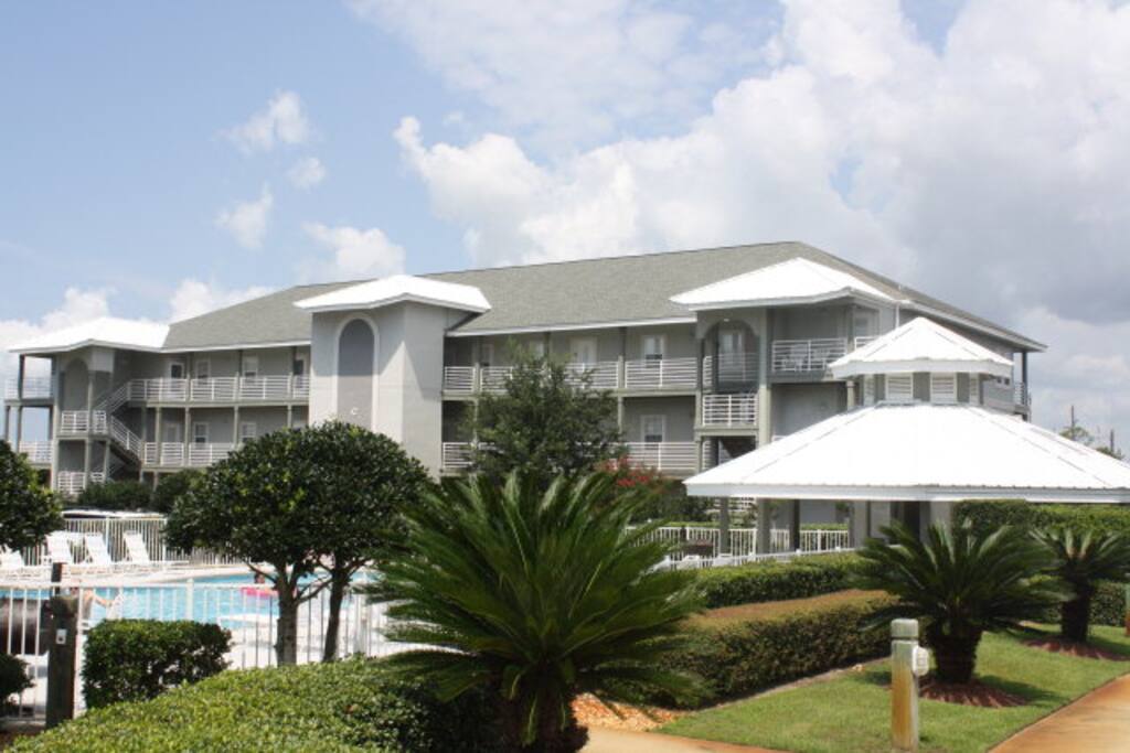 Outdoor pool area