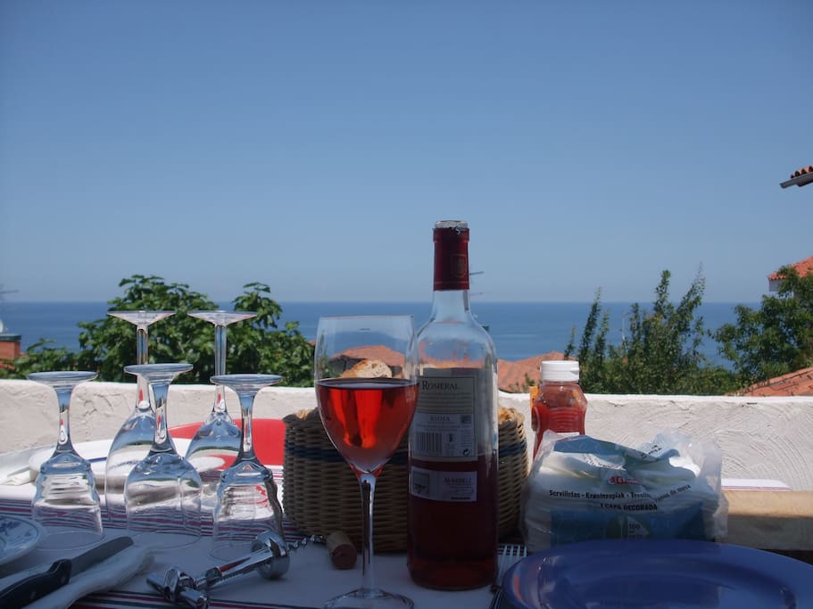 Abendessen am Meer
