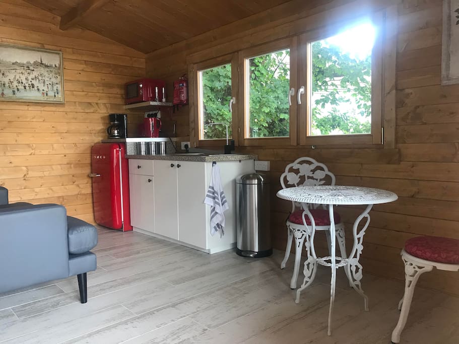 Living room and kitchen