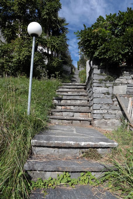 Die Treppe nach oben - wunderbar für die Kondition
