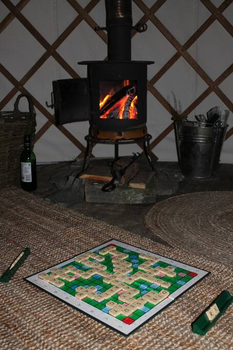 Keep cosy and warm around the log burner.