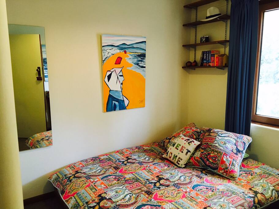 The Hemingway room a place for you to relax and unwind on an Australian made queen futon bed on wooden frame.