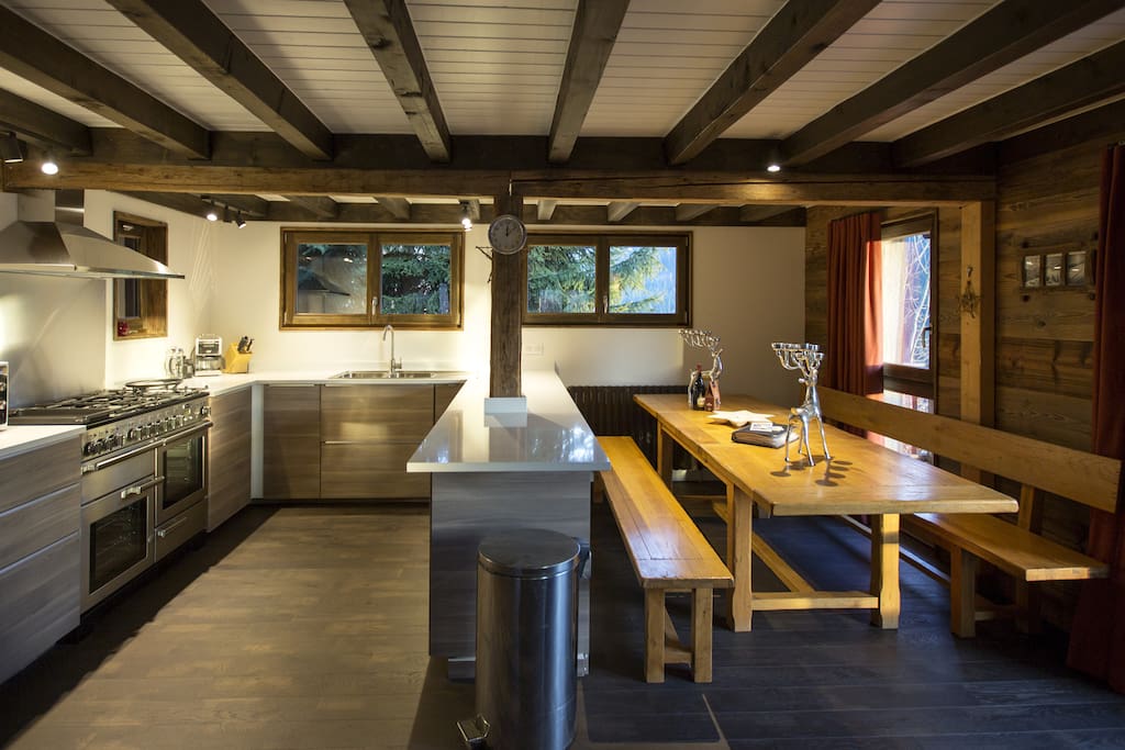 Large Convivial Kitchen and dining area