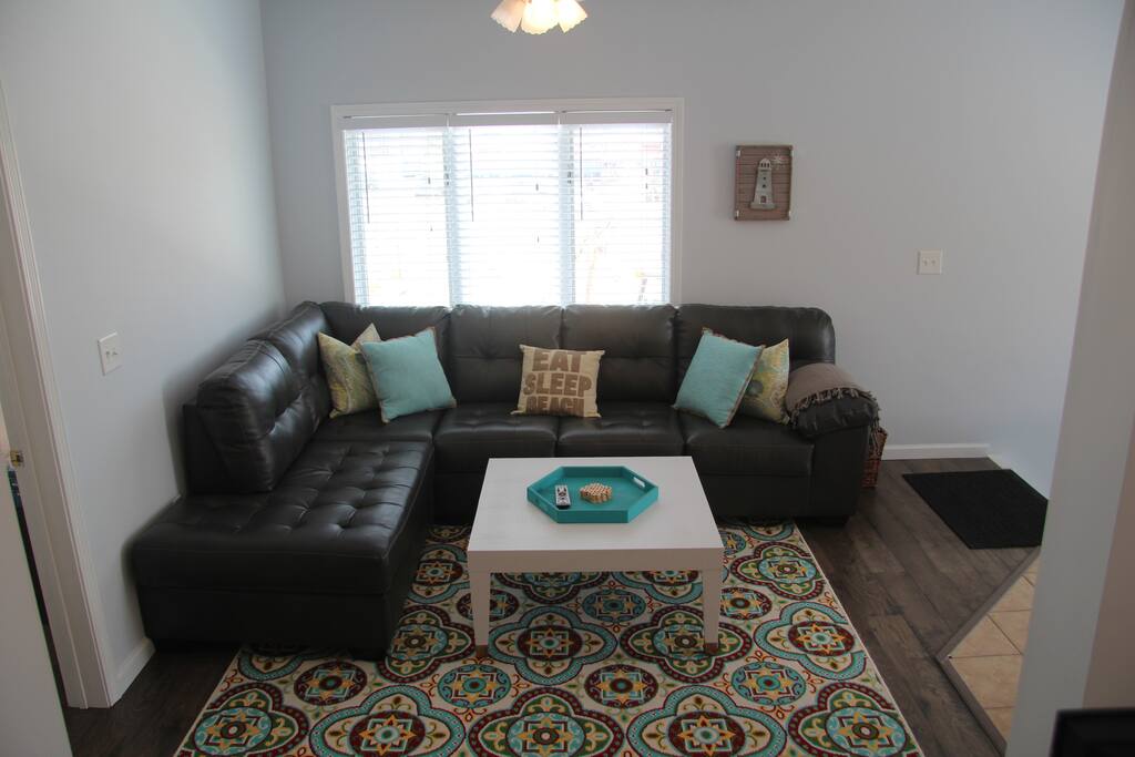 Large sofa can seat all your guests.